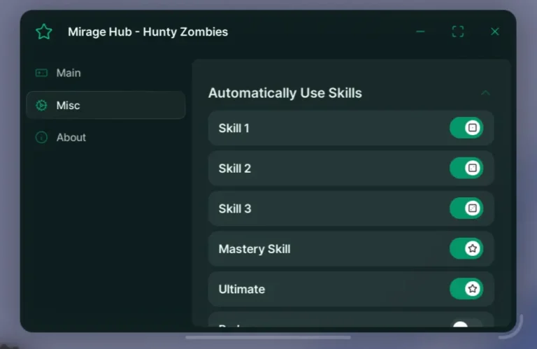 MIRAGE HUB HUNTY ZOMBIE SCRIPT NO KEY God Mode, Auto Farm, Instant Kill, Auto Raid & More