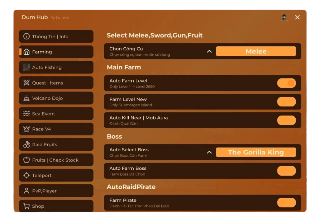 Dum Hub Blox Fruits Script