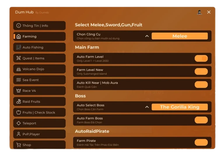 Dum Hub Blox Fruits Script