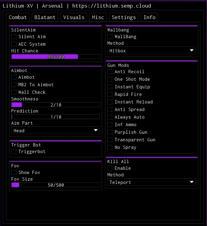 Lithium Arsenal Script