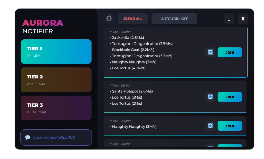 Aurora Notifier Brainrot Finder