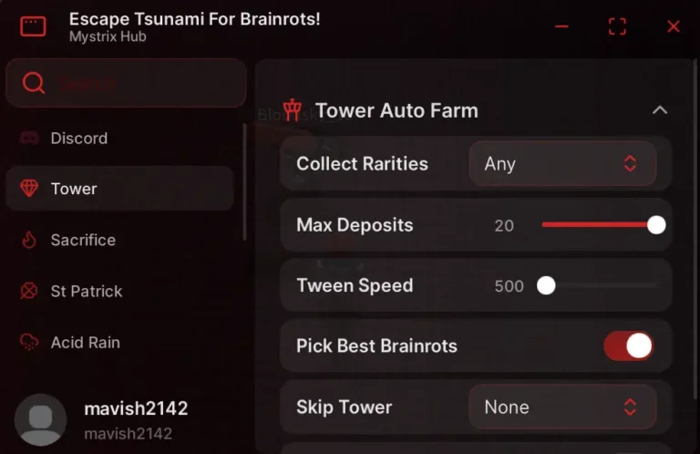 Escape Tsunami For Brainrots Script Mystrix Hub (2026)⚡Auto Celestial, Auto Steal, Teleport