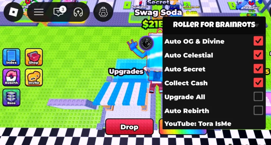 Roller For Brainrots Script